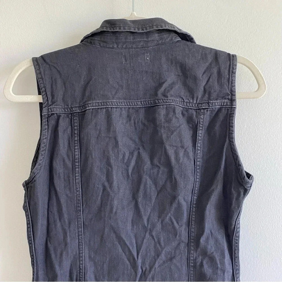 NWT LEVI'S BLACK Short 100% Cotton Collared Mini Dress Size S - Picture 7 of 12